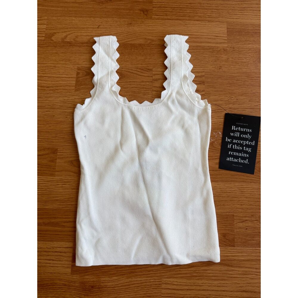 Tuckernuck White Ric Rac Compression Tank - Picture 3 of 7
